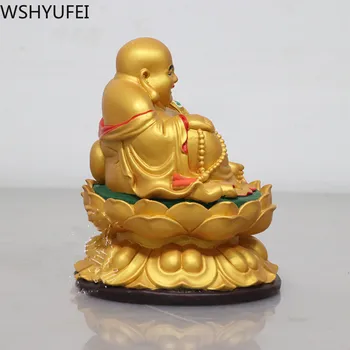 Chineză Rășină Râs Buddha Fengshui Statuia lui Maitreya Buddha Sculptura Meserii Acasă de bun augur noroc Decor cadouri de casă nouă