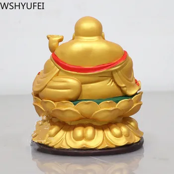Chineză Rășină Râs Buddha Fengshui Statuia lui Maitreya Buddha Sculptura Meserii Acasă de bun augur noroc Decor cadouri de casă nouă