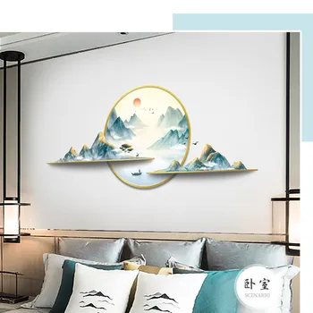 Chineză stil de autocolante de perete TV de fundal decor perete living studiu autocolante nou Chinezesc pictura peisaj tapet