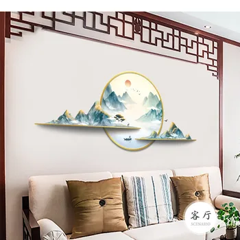 Chineză stil de autocolante de perete TV de fundal decor perete living studiu autocolante nou Chinezesc pictura peisaj tapet