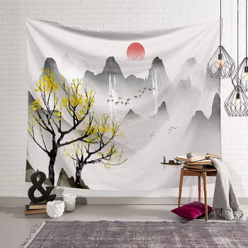 Chineză Stil Tesatura Tapiserie decor Sezon tapiserie de pe Perete patura, Prosop de Plajă Mari Mat Yoga 200x150cm Cuvertură Covor