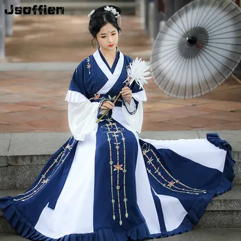 Chineză Traidtional Hanfu Coastume Femei Tang Costum Printesa De Fata Cu Hainele Vechi Zână Cosplay Rochie Broderie Folk Imbracaminte