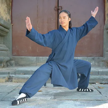 Chineză wudang Taoist kung fu uniformă haine de înaltă calitate tai chi halat shaolin călugăr Budist halate de arte martiale kung fu lenjerie de pat set