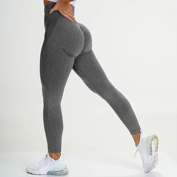 CHRLEISURE fără Sudură Jambiere Talie Mare Push-Up de Fitness Pantaloni Femei Solidă Respirabil Slab Antrenament Casual Sport Jambiere