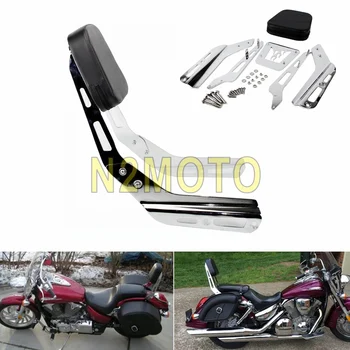 Chrome Motocicleta din Spate, Sissy Bar cu Spătar w/ Negru Piele Pad Pentru Honda VTX 1300 1800 C Toate Ani VTX 1800F 2005-2011