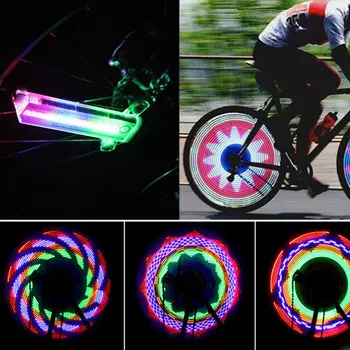 Ciclism Roata Vorbit Lumina Colorat Motociclete Biciclete Lumini Bicicleta rezistent la apa Noul 32 LED-uri Lampă în aer liber Ciclism Accesorii Noi