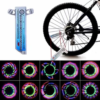 Ciclism Roata Vorbit Lumina Colorat Motociclete Biciclete Lumini Bicicleta rezistent la apa Noul 32 LED-uri Lampă în aer liber Ciclism Accesorii Noi