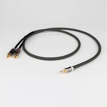 Ciolacu 3.5 mm pentru Audio 2RCA Auxiliare Adaptor Stereo de 3,5 mm sârmă AUX Cablu RCA Y Cablu pentru Smartphone Boxe Tableta