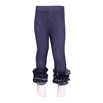 Cireasa de zburli pantaloni pentru fetite bumbac clasic și design de bază de lungime completă triple zburli jambiere toamna si iarna