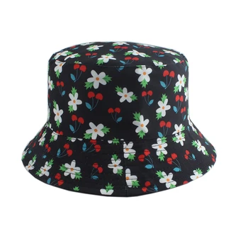 Cires Floare de Design Găleată Pălărie de Femei de Moda de Vară, Pălării de Soare Reversibile Bob chapeau Femme Florale Panama Pălărie Pescar de Oameni Capac