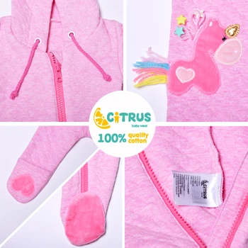 CITRICE Îmbrăcăminte pentru Copii Romper de Desene animate Drăguț Unicorn Roz Baby Vladan Primăvară Nouă Bumbac Moale Nou-născut 3 6 9 12 M Fată Băiat de Îmbrăcăminte