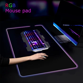 City Night View ROG Republica Gaming Mouse Pad LED Backlit Joc Mare Personalizate RGB Mousepad Gamer Accesorii cu Iluminare din spate