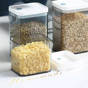 Clar Sigilat Container de Depozitare Borcan cu Capac Bucătărie Umiditate Dovada de Cafea Rezervor de Cereale Gustare Alimente Cutie