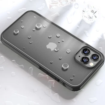 Clar Telefon Mobil Caz Pentru iPhone 12 Mini Pro Max Anti-Drop Translucid Mat Cadru Capacul din Spate