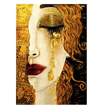 Clasic Artist Gustav Klimt Lacrima Rezumat Pictura in Ulei pe Panza, Postere si Printuri de Arta Poze de Perete Pentru Camera de zi Cuadros