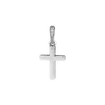 Clasic Isus Pandantiv Cruce Farmece pentru Femei Bratari Argint 925, Bijuterii Clar CZ Farmecele pentru a Face Bijuterii
