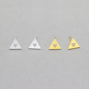 Clasic Joc Legend Of Zelda Semn Geometrice Triunghi Stud Cercei Pandantiv Colier Femei Bărbați Din Oțel Inoxidabil Set De Bijuterii