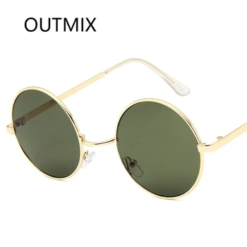 Clasic Rotund Cadru ochelari de Soare pentru Femei Brand de Lux Colorat Ocean Film de Epocă Ochelari de Soare Barbati de Moda Stil de Călătorie UV400 Umbra