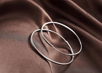 Clasic Rotund de Argint Hoop Cercei placate cu argint Cercei Cerc pentru Femei Barbati Creole Hoop Cercei Piercing Bijuterii