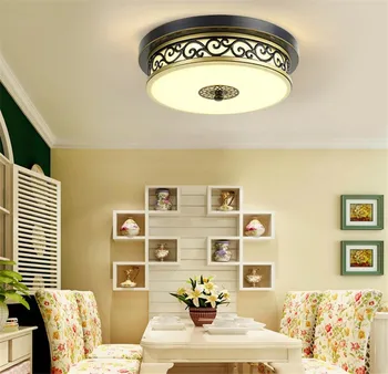 Clasic Rotund de Tavan Lampa Metal, Acrilice LED Lumina Plafon Rotund Lampa de Dormitor Suprafață Montat Tavan corp de Iluminat