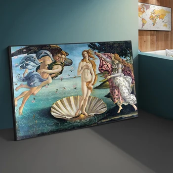 Clasica si celebra Venus s-a născut în Arta Renașterii pictura pe panza Botticelli copie de arta de imprimare clasică murală Cuadros