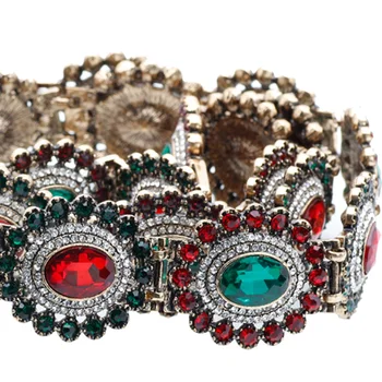 Clasică Turcă Mare Dimensiune Cristal Metal Talie Curea Lanț Complet Stras Femei De Culoare Aur Antic Etnice Accesorii De Nunta
