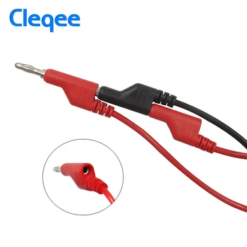 Cleqee P1036A Dual 4mm Banana Plug Testul de Plumb Kit cu Aligator Clip&U Test de Tip Sonda pentru Multimetru Cablu