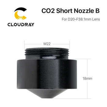Cloudray Duza Aer N02 pentru Dia.20 FL38.1 Obiectiv de CO2 Duză Scurtă B cu Montaj pentru Capul Laser la Masina de debitare cu Laser CO2