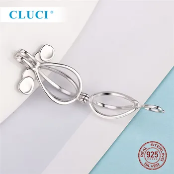CLUCI 3pcs Argint 925 Mouse-ul Drăguț în Formă de Farmece Pandantiv pentru Femei Colier Argint 925 Perla Cușcă Pandantiv Medalion SC049SB