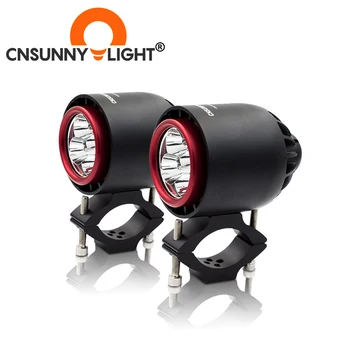 CNSUNNYLIGHT Turbo Faruri LED lumina Reflectoarelor Flash Lumina Strobe 40W 6800Lm/Pereche Alb cu Motociclete de Ceață Faruri de Vânătoare Lampa