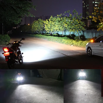 CNSUNNYLIGHT Turbo Faruri LED lumina Reflectoarelor Flash Lumina Strobe 40W 6800Lm/Pereche Alb cu Motociclete de Ceață Faruri de Vânătoare Lampa