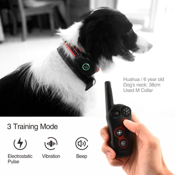 Coaja de câine și de formare guler antrenor de câine latră guler cu telecomanda si modul automat șoc electric formare pentru animale de companie reîncărcabilă