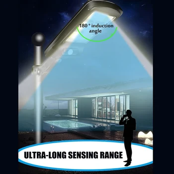 COB Lumina Solara Strada Mișcare LED Alimentat Senzorul PIR Grădină cu Control de la Distanță