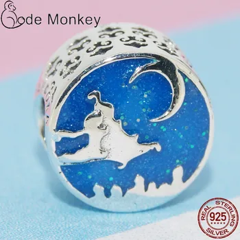 CodeMonkey 2020 Nou Reale Argint 925 Chineză Chang ' e care Zboară Spre Lună Albastru Margele se Potrivesc Original Brățară DIY Bijuterii