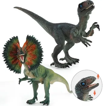 Cognitivă a copiilor Dinozaur Figura Simulare Velociraptor Dilophosaurus Model Desktop Decor Copil Cadou de Ziua de nastere Băiat Jucărie