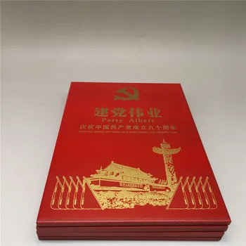 Colectie de timbru albume de-a 90-a aniversare de la fondarea Partidului Comunist din China