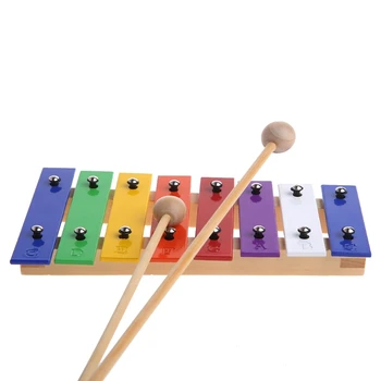 Colorat De 8 Note De Lemn De Copii Copilul Xilofon, Glockenspiel Muzicale Instrumente Muzicale De Jucărie Fată Băiat Cadou
