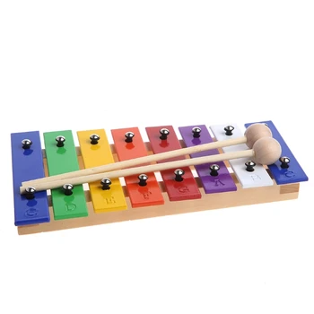 Colorat De 8 Note De Lemn De Copii Copilul Xilofon, Glockenspiel Muzicale Instrumente Muzicale De Jucărie Fată Băiat Cadou