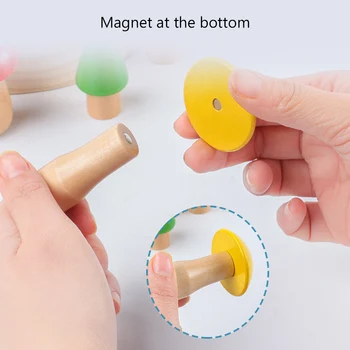 Colorat Pentru Copii Magnetic Ciuperci Ciocănitoarea Prinde Worm Acasă Joc De Puzzle De Educație Timpurie Jucărie
