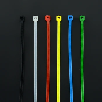 Colorate 100BUC/Pachet 4*200mm Latime 2.7 mm, Lungime 20cm Auto-Blocare din Plastic Nailon Cablu Legături de Sârmă cu Fermoar Curea 4x200mm