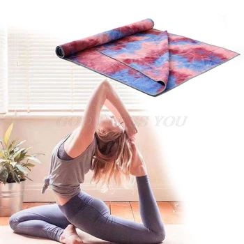 Colorate Tie-Dye Imprimare Yoga Prosop Microfibra Sudoare Absorbant Non-Alunecare de Antrenament de Fitness Mat Pilates Pătură cu Sac
