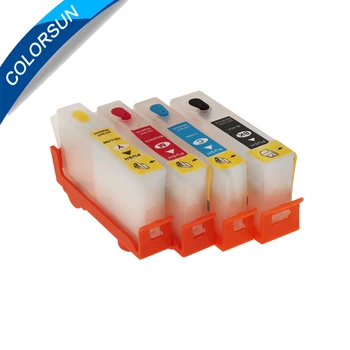 Colorsun 4buc refillable cartuș de Cerneală pentru HP 903 904 902 pentru OfficeJet 6950 6956 OfficeJet Pro 6960 6970 cu ARC chips-uri