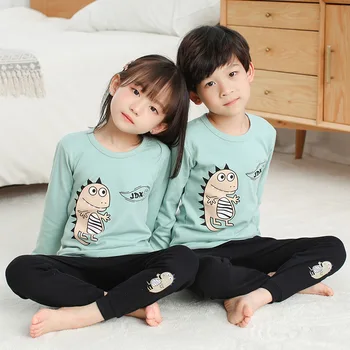 Complet Maneca Bumbac Fete Pentru Copii Mici Dinozaur Seturi De Pijamale Copii, Pijamale Copii Pijamale Pijamale Copii Homewear Îmbrăcăminte De Noapte
