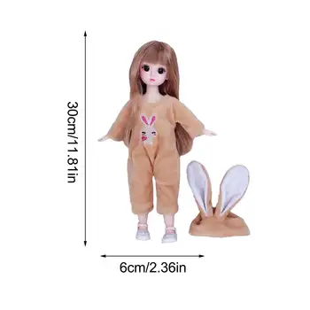 Comun Papusa Articulații Mobile BJD Papusa Rochie de Până Păpuși Drăguț Cu Pijamale Pentru Fete Jucării Aniversari Cadouri