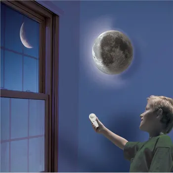 CONDUS de Vindecare Luna Lumina de Noapte 6 Tipuri Faza de Vindecare 3d Reglabil luna lampă cu control de la distanță pentru Perete Lampă de Plafon