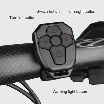 CONDUS Motocicleta de Semnalizare de Control de la Distanță cu Bicicleta Stop cu Bicicleta Direcție Indicator de Încărcare USB din Spate Lumina de Siguranță Lampa de Avertizare
