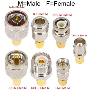 Conectori SMA Kituri Standard SMA de sex Masculin de sex Feminin să UHF/BNC/F/F/N de sex Masculin la Feminin RF Coaxial Coaxial Adaptor Convertor