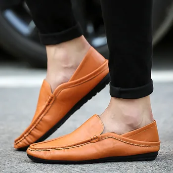 Confortabil Fashion Din Piele Barbati Pantofi Casual Respirabil Mocasini Bărbați Din Piele Mocasini Plat Pantofi Pentru Bărbați Încălțăminte Impermeabilă