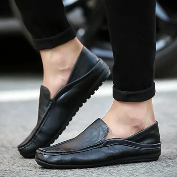 Confortabil Fashion Din Piele Barbati Pantofi Casual Respirabil Mocasini Bărbați Din Piele Mocasini Plat Pantofi Pentru Bărbați Încălțăminte Impermeabilă