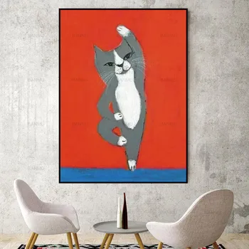 Conisi Stil Proaspat Cat Arta de Perete, Tablouri Canvas, Printuri Creative Cat e Viata de pe Poster Pisica Acasă Decor pentru Living Decor